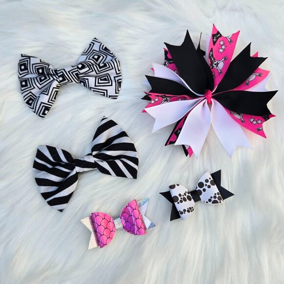 New Baby Girl Hair Bows – Set of 5 Clips, Soft & Stylish for Toddlers & Kids - Picture 1 of 2